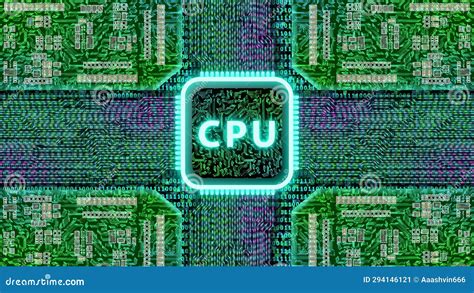 Cpu Using Different Motherboard Components Animation Stock Video