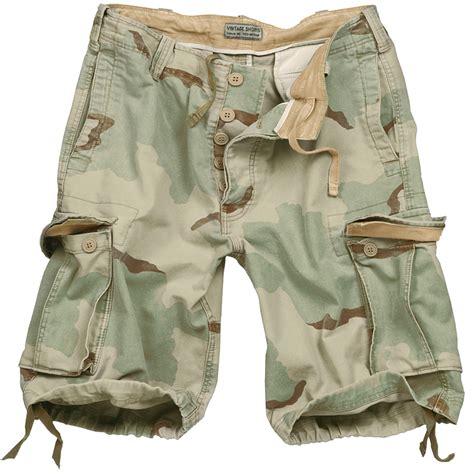 Surplus Army Combat Cargo Mens Vintage Shorts Washed Cotton 3 Colour Desert Camo 8795 Picclick