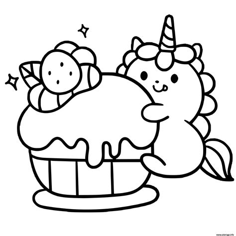 En ligne ou à imprimer, le dessin et le coloriage licorne ont toujours autant de succès auprès des enfants. Coloriage Bebe Licorne Kawaii Cupcake Dessin Licorne à ...
