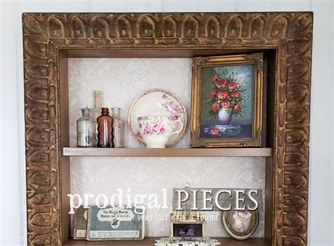 Repurposed Picture Frame Shelf Shadow Box Prodigal Pieces