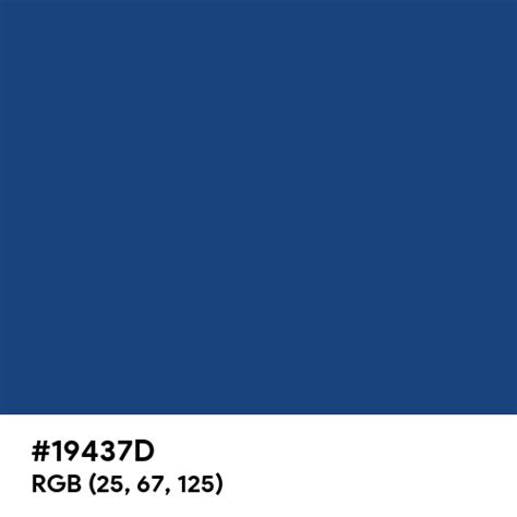 Elegant Blue Color Hex Code Is 19437d