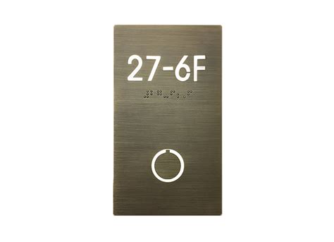 Room Number Panel Sign Backlit Brass Luxello Usa And Canada