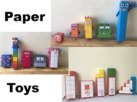 Numberblocks 1 15 Printable Paper Toys Origami Templates Etsyde