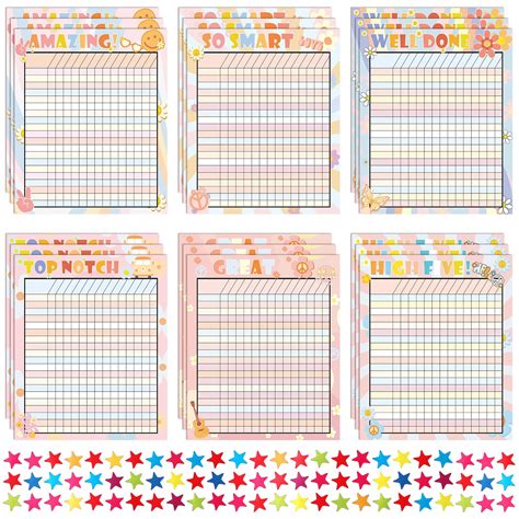 Buy 18 Pack Retro Incentive Chart For Classroom Reward Chart For Kids