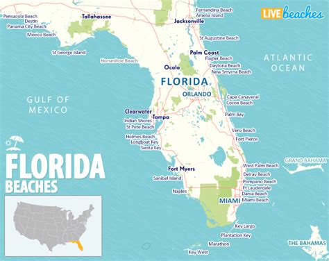 Map Of Florida Beaches Swimming Beach Map