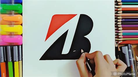 How To Draw The Bridgestone Logo Rabia Drawing Art Youtube