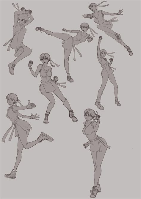 Yuri From King Of Fighters Art Reference Poses Drawing Poses Anime