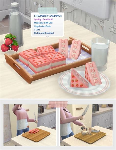 August 2021 Recipestrawberry Sandwich Oni On Patreon Sims 3 Sims 4