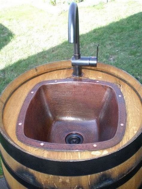 100 Awesome Diy Wine Barrel Outdoor Sink Your Projectsobn