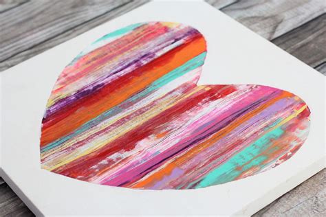 Heart Painting On Canvas 3 Ways Easy Tutorial For Kids And Adults