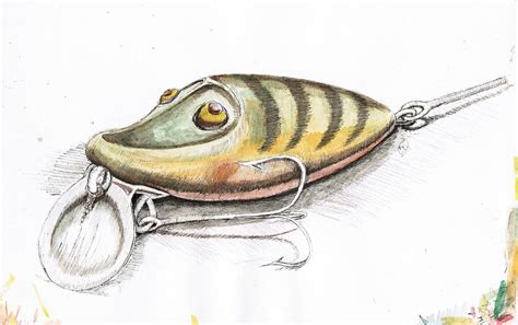 Sharing some really awesome pieces by other artists is totally fine too. River Runt Lure Drawing by H C Denney