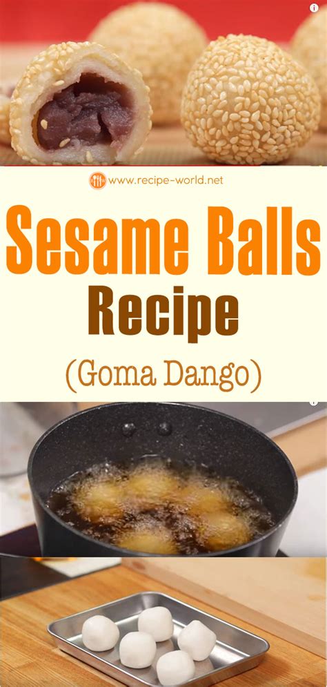 Sesame Balls Recipe Goma Dango Recipe World