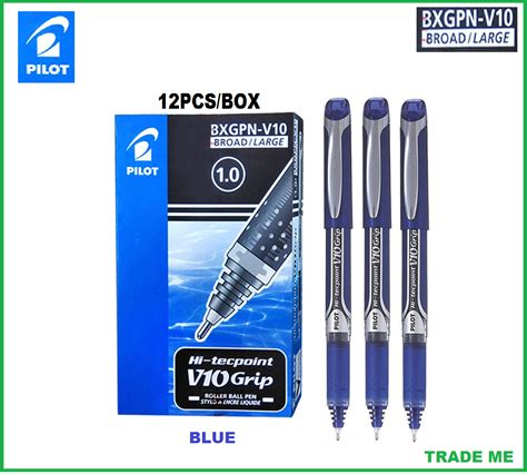 Sign Pen Pilot V10 Grip Hi Tecpoint 10mm Broadlarge 12 Pcsbox