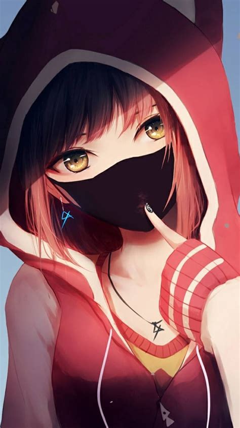 Anime Girl In Hood By Eliteprettykitti Hood Anime Hd Phone Wallpaper