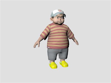 Fat Boy Rigged 3d Model Maya Files Free Download Cadnav