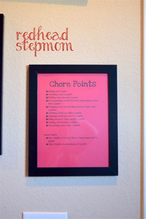 Chore Chart Redhead Stepmom