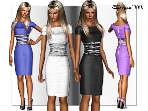 The Sims Resource Bandage Stretch Dress
