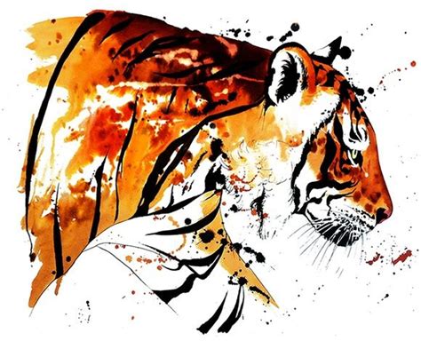 Bengal Tiger A4 2013 By Jane Laurie Tiger Art Watercolor Tiger