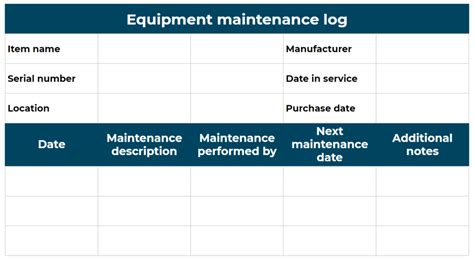 Equipment Maintenance Log Benefits And Best Practices