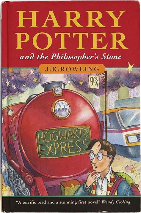 A lion, an eagle, a badger and a snake surrounding a large letter 'h'.. Harry Potter and the Philosopher's Stone by JK Rowling ...