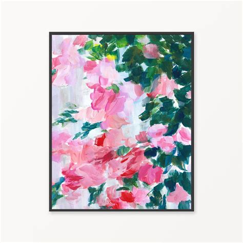 Abstract Flowers Wall Art Printable Abstract Painting Etsy