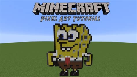 Minecraft Pixel Art Tutorial Spongebob Squarepants Youtube
