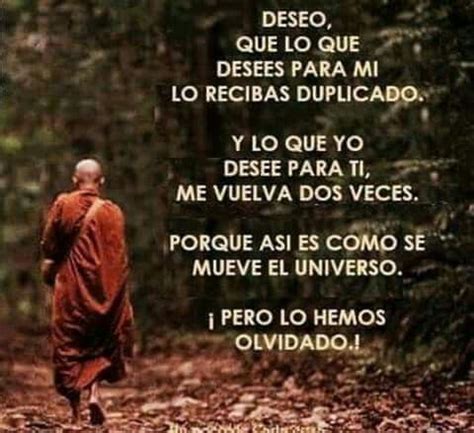A Monk Walking Down A Dirt Road In The Woods With Words Above It That Read