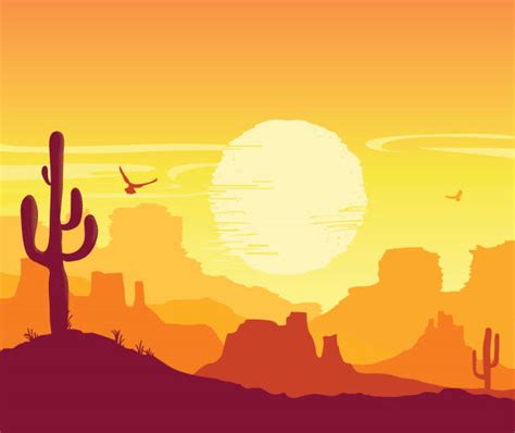 Desert Sunsets Illustrations Royalty Free Vector Graphics And Clip Art