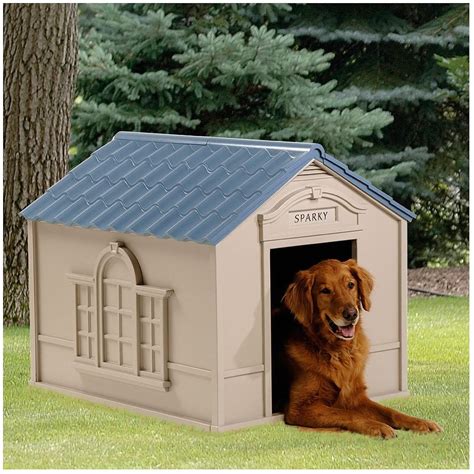 Large Outdoor Dog House Big Pet Kennel All Weather Doghouse Puppy