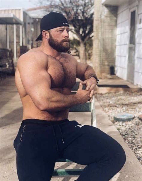 This Delicious Example Of The Manly Look Of Today Full Bearded Muscular W Hairy Chestcome On