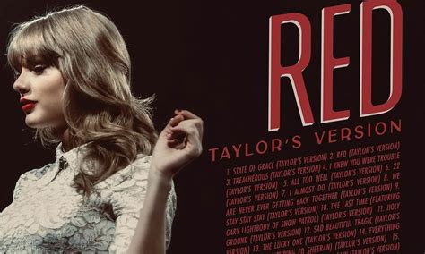 Taylor Swift Red Taylors Version Tracklist Identifying The Font Used
