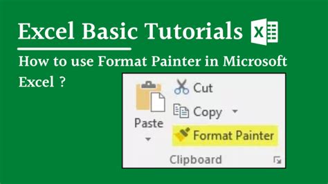 How To Use Format Painter In Microsoft Excel
