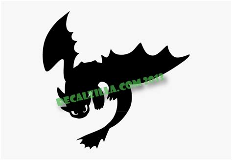 Toothless Silhouette Hd Png Download Kindpng