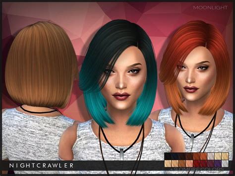 Nightcrawler Moonlight Hair Mesh The Sims 4 Cc Sul Sul Pinterest
