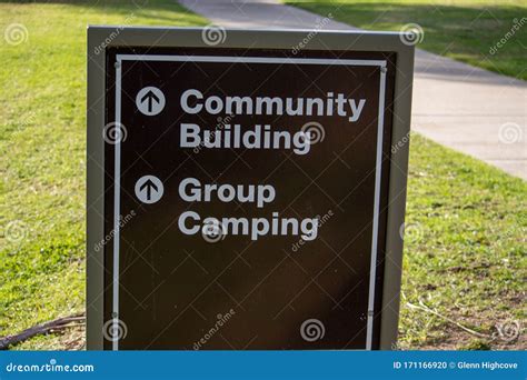 A Group Camping Sign Marks The Designated Group Camping Area For
