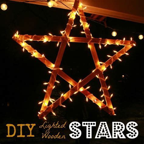 How To Make Diy Lighted Wooden Stars From 69 Cent Yardsticks So Easy