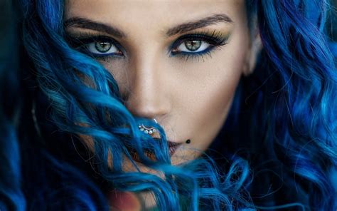 Blue hair is an interesting trend. Blue Hair Wallpapers High Quality | Download Free