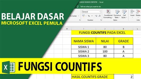 Belajar Rumus Excel Untuk Pemula Menghitung Jumlah Data Dengan Dua Kriteria Rumus Countifs