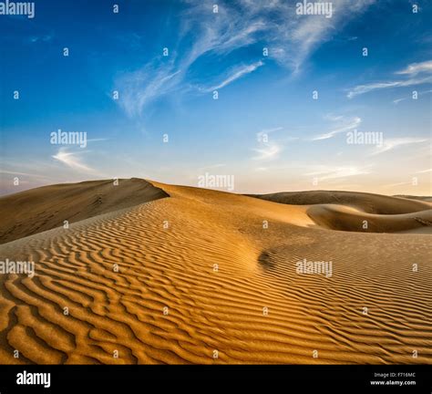 Dunes Of Thar Desert Rajasthan India Stock Photo Alamy