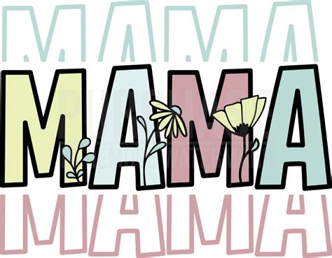 Mama Flower Svg Retro Mothers Day Svg Mothers Day Svg