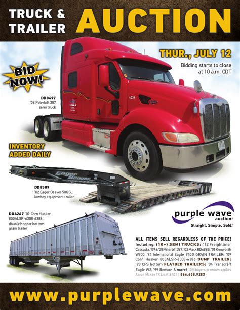 Sold Truck And Trailer Auction Items Sold 7 12 2018