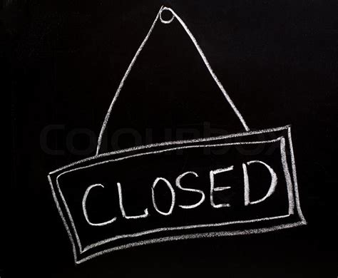 Closed Sign Made With Chalk On A Stock Image Colourbox