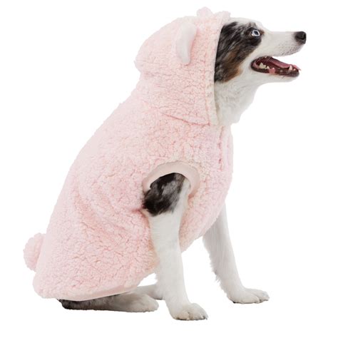 Top Paw Pink Bear Fleece Hoodie Dog Sweater Dog Sweaters And Coats