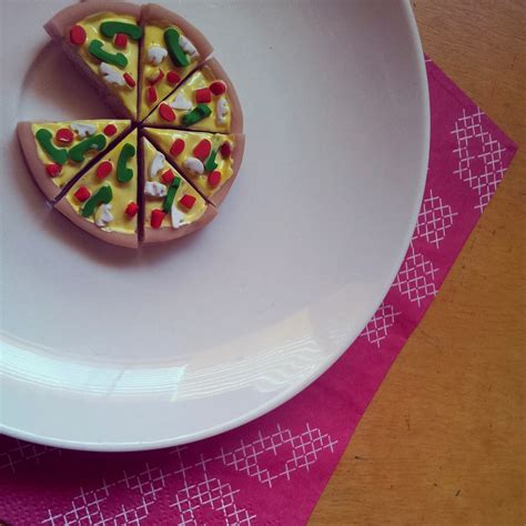 Tea And Craft Pizza Party Mini Clay Pizza Jewellery