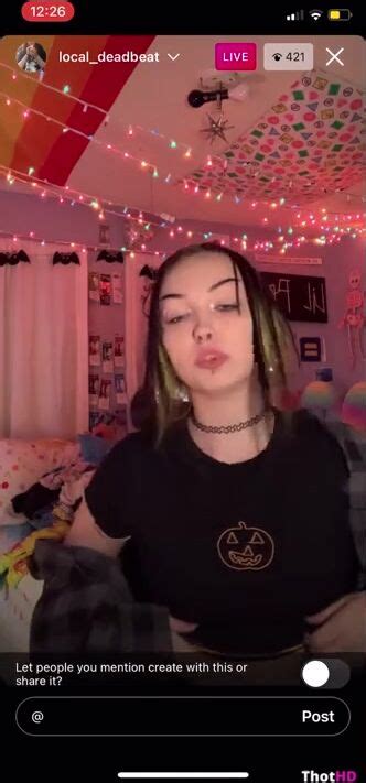Localdeadbeat Showing Her Tits On Instagram Live