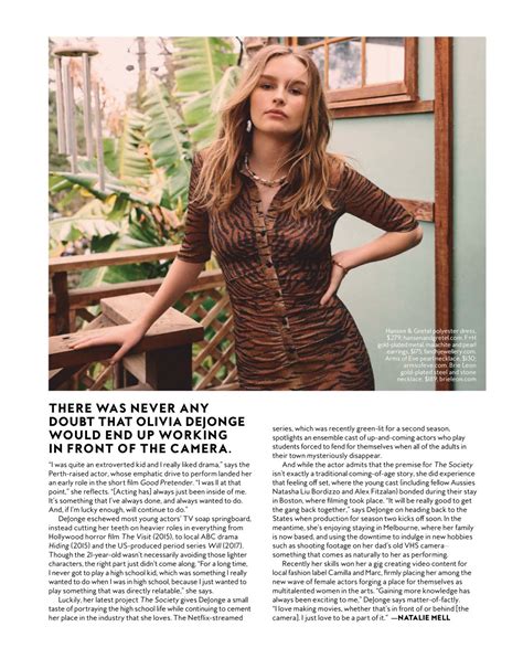 Olivia Dejonge In Instyle Magazine Australia November 2019 Hawtcelebs