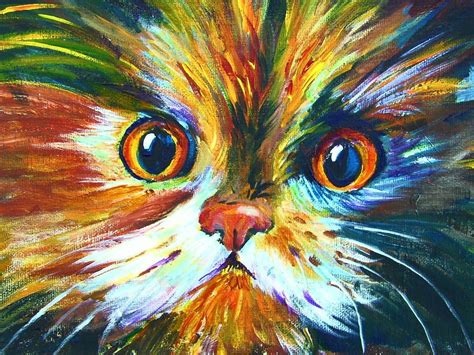 21 Cat Acrylic Canvas Paintings
