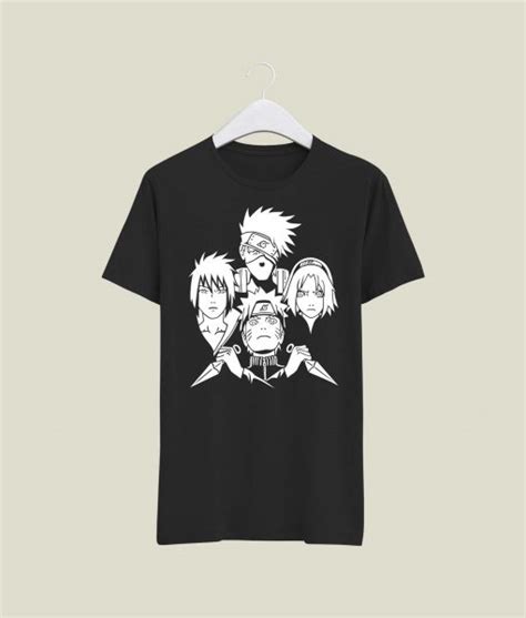 Naruto Cotton Black Tshirt Anime Store