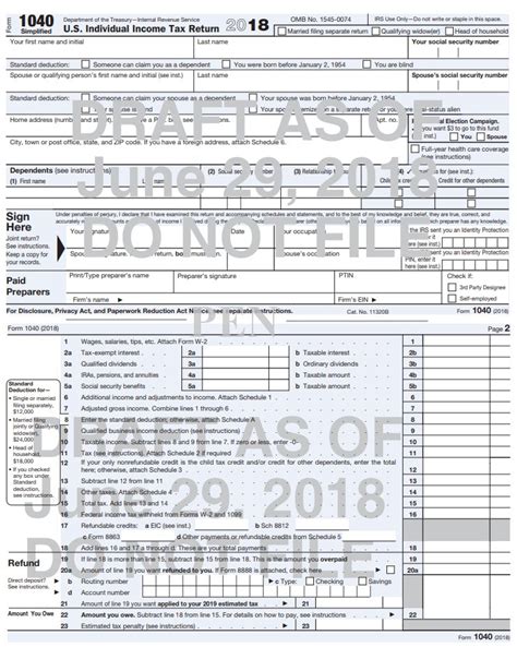 Irs Working On A New Form 1040 For 2019 Tax Season 2021 Tax Forms