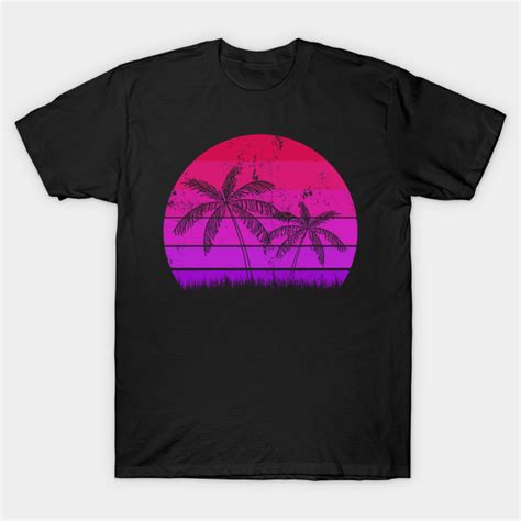 Synthwave Sunset Palm Trees Synthwave T Shirt Teepublic